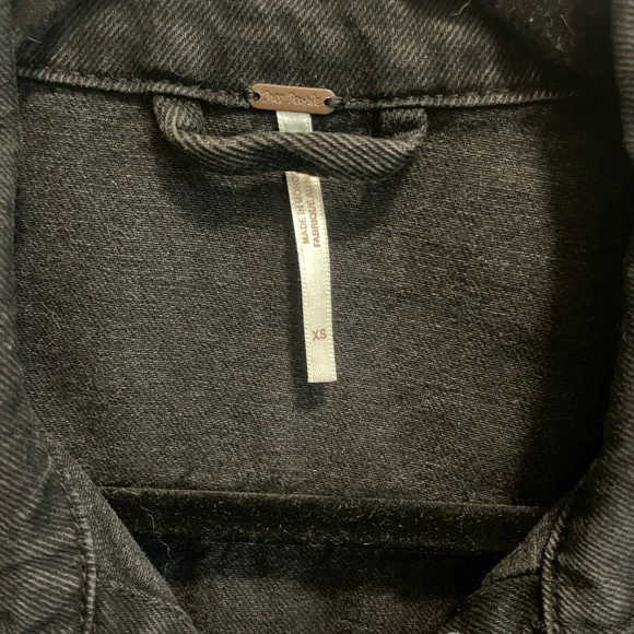 Free People Black Jean Jacket - Picture 3 of 4